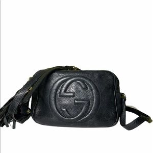 Soho small leather gucci disco bag